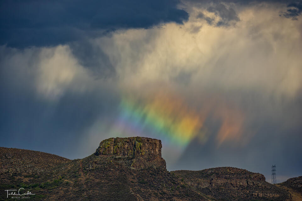 Rainbow Curtain Over Castle Rock #2 print