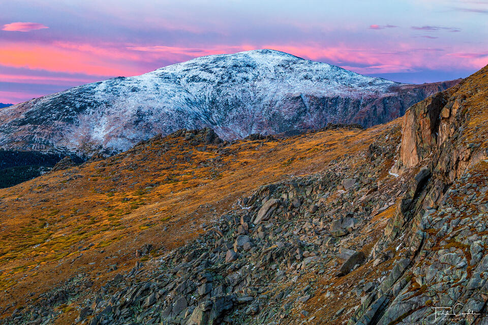 Fresh Snow & Sunrise Clouds #1 print