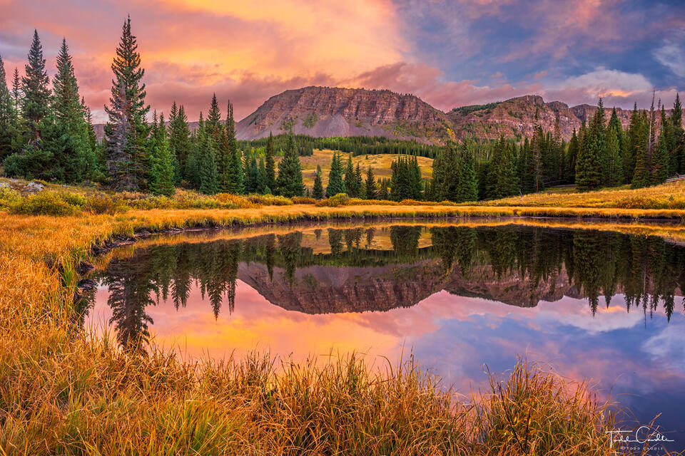 Sunrise Tarn Reflection print