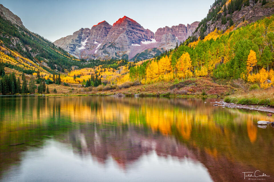 Maroon Bells Reflected in Maroon Lake #4 print