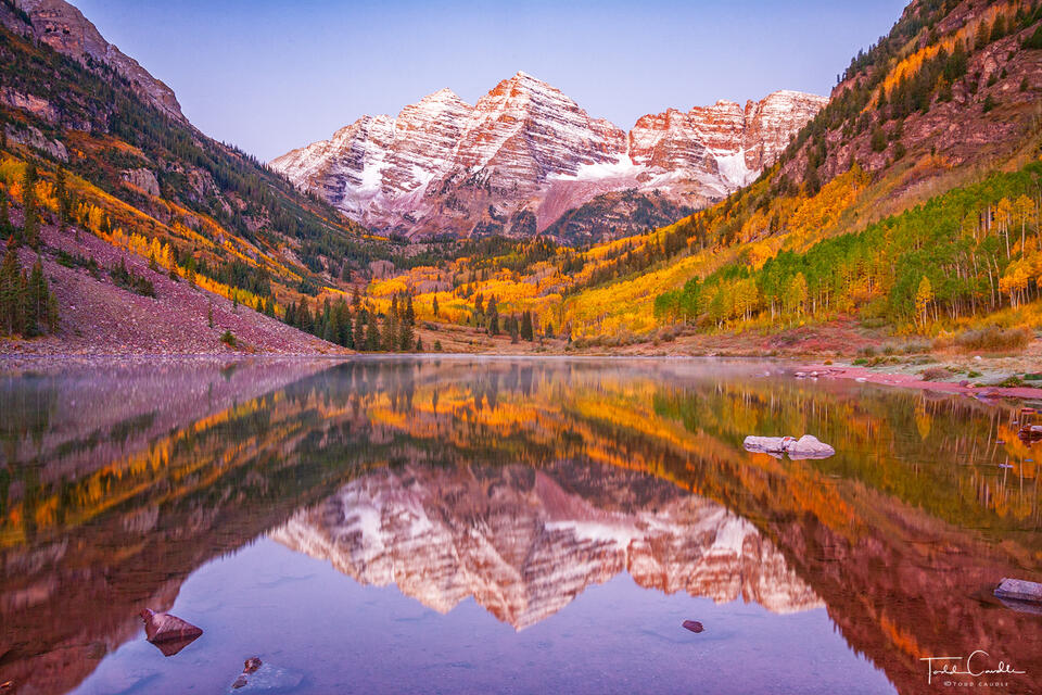 Maroon Bells Reflected in Maroon Lake #3 print