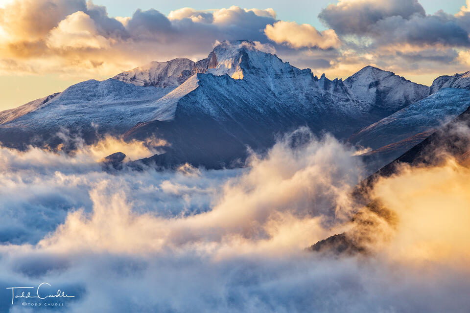 Longs Peak & Forest Canyon Fog print