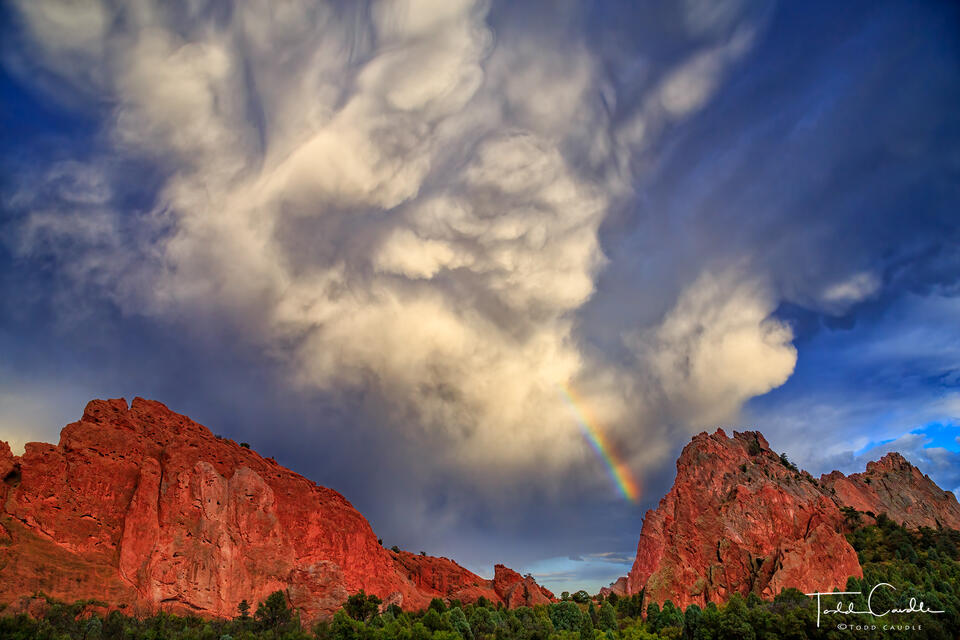 Mammatus Clouds & Rainbow print