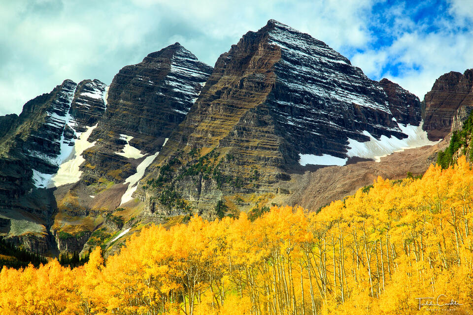 Maroon Bells Autumn Aspens print
