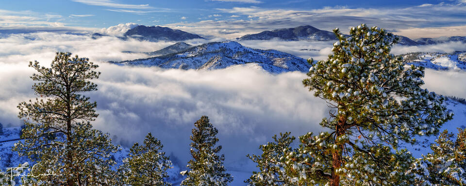 Above the Clouds on Lookout Mountain (Panorama) print