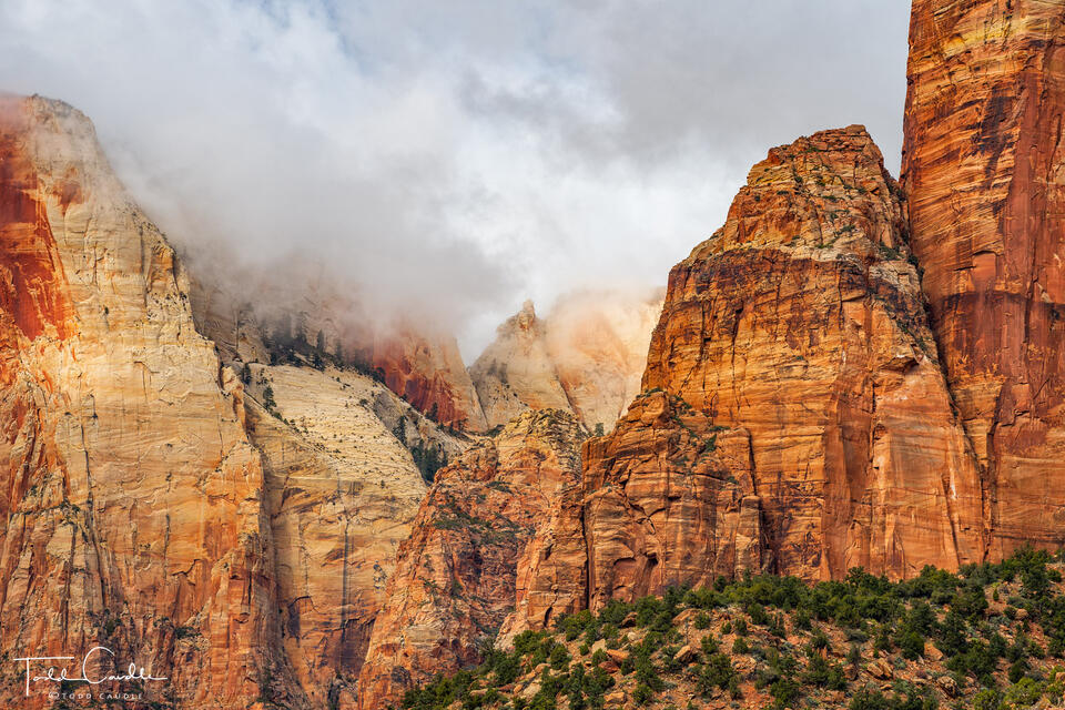 Clearing Clouds at Towers of the Virgin print