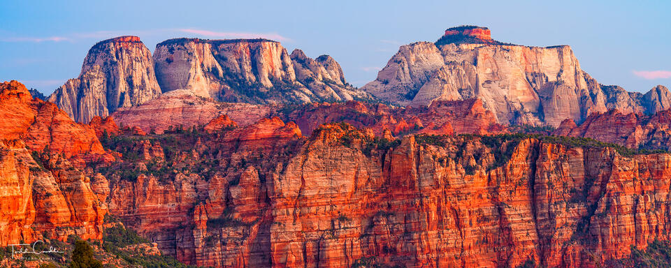 Kolob Terrace Glow (panorama) print