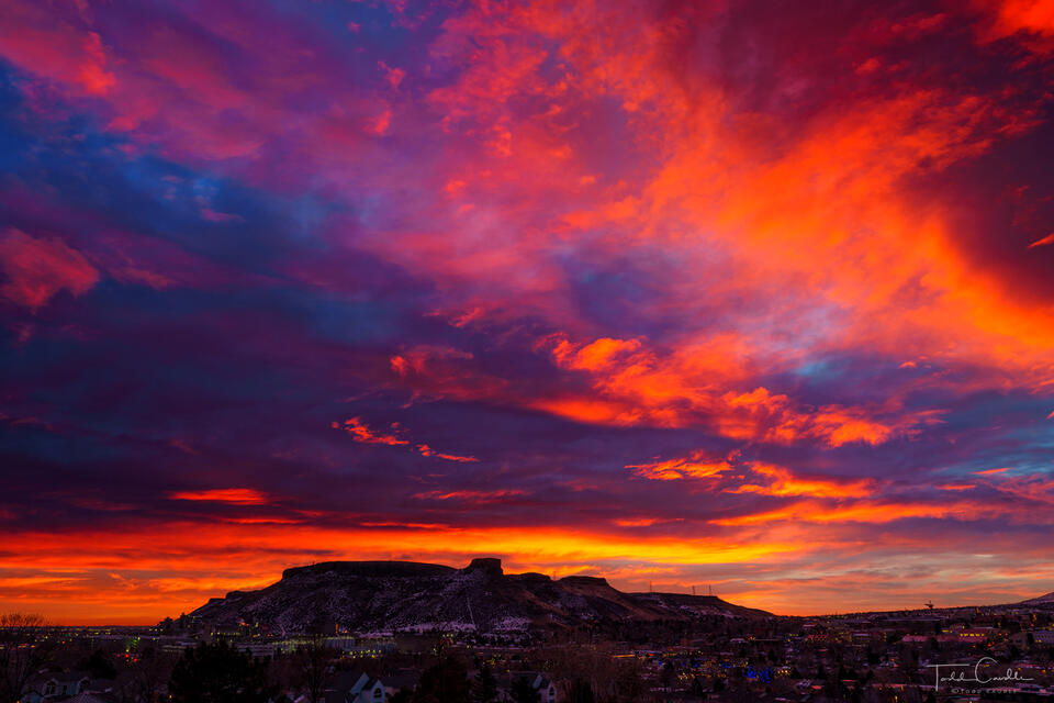 Sunrise Over Castle Rock print