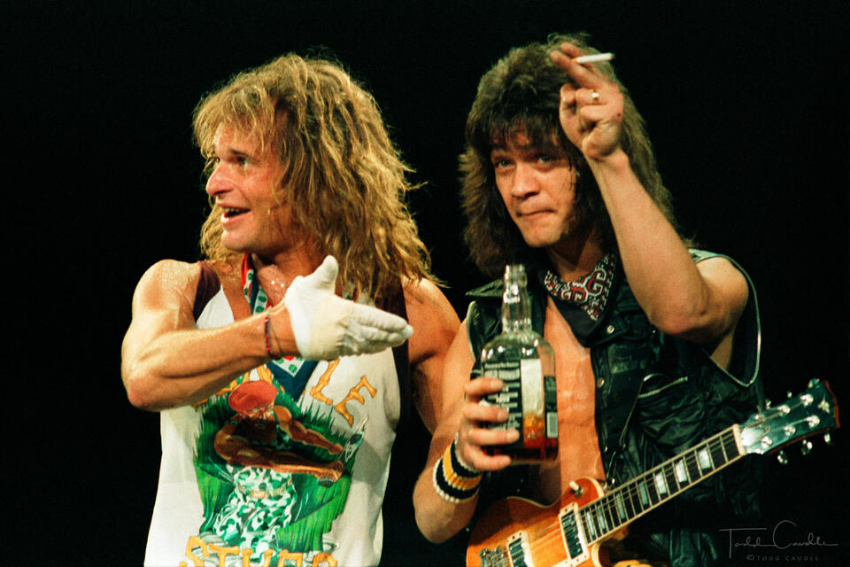 David Lee Roth & Eddie Van Halen of Van Halen print