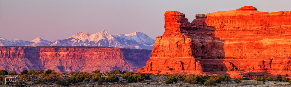 La Sal Mountains Sunset View print