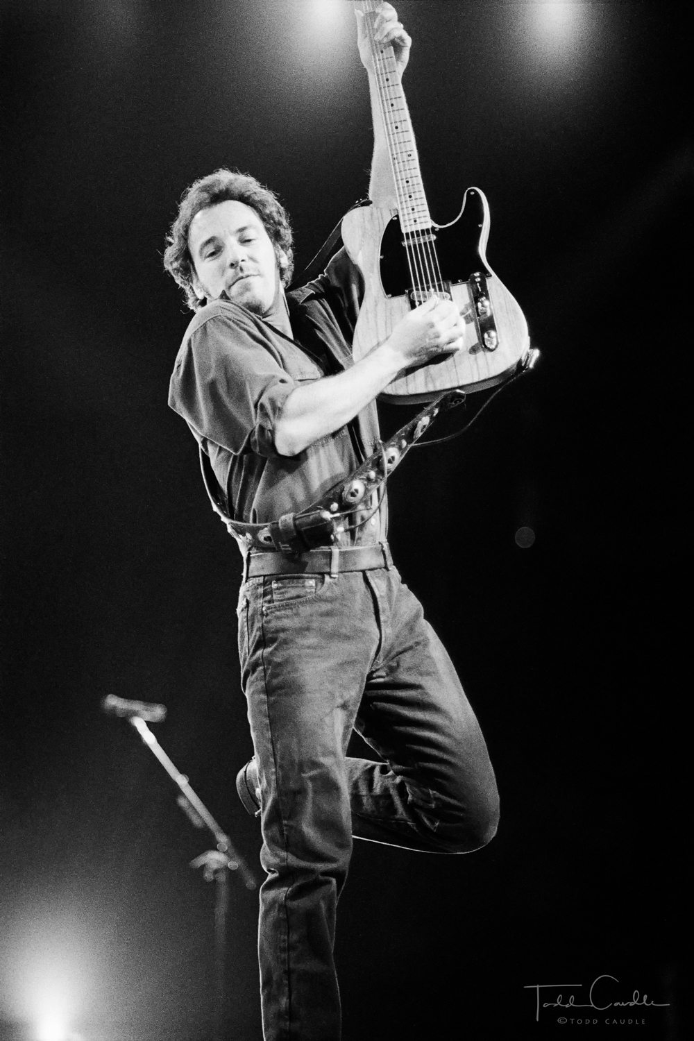 1988, Bruce Springsteen, McNichols Arena, black & white
