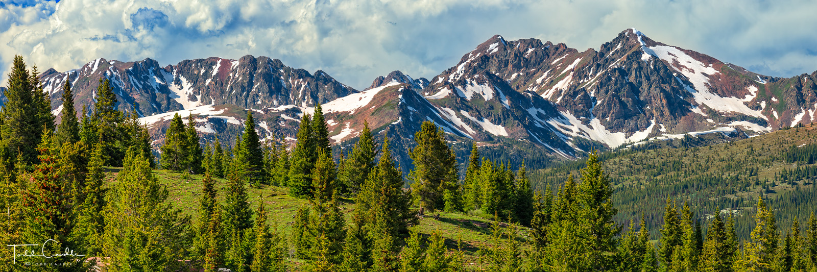 This view of the serrated mountains of the Gore Range, protected by the Eagles Nest Wilderness, can be enjoyed not far rom Shrine...